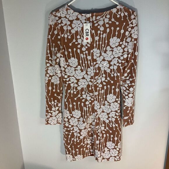 CBR Chic/Boutique/Rose NWT Beaded Sequined Naked Dress, Small Taylor Swift vibes - Picture 7 of 14
